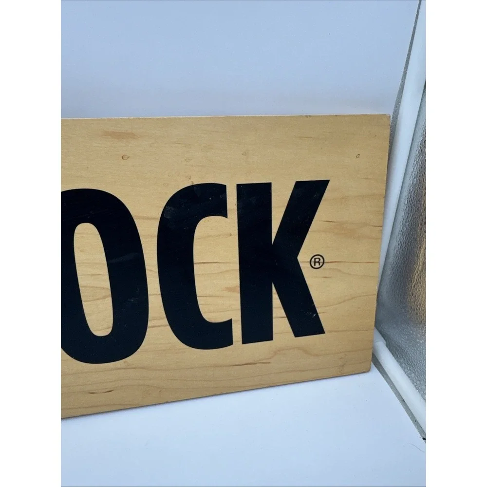 Birkenstock Display Shoes Wooden Name Brand Sign Shoe Store Advertising 29.5